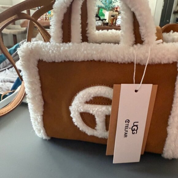 ugg Handbags - UGG x Telfar Small Shopper (Chestnut Shearling)